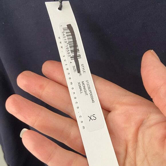 NWT Susana Monaco Sleeveless Shirred Side Dress Midnight size XS - Picture 7 of 13